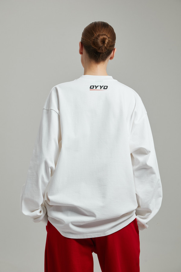 Лонгслив OYYO RACER RED белый L