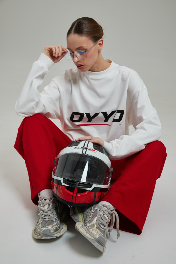 Лонгслив OYYO RACER RED белый L