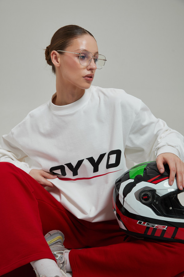 Лонгслив OYYO RACER RED белый L