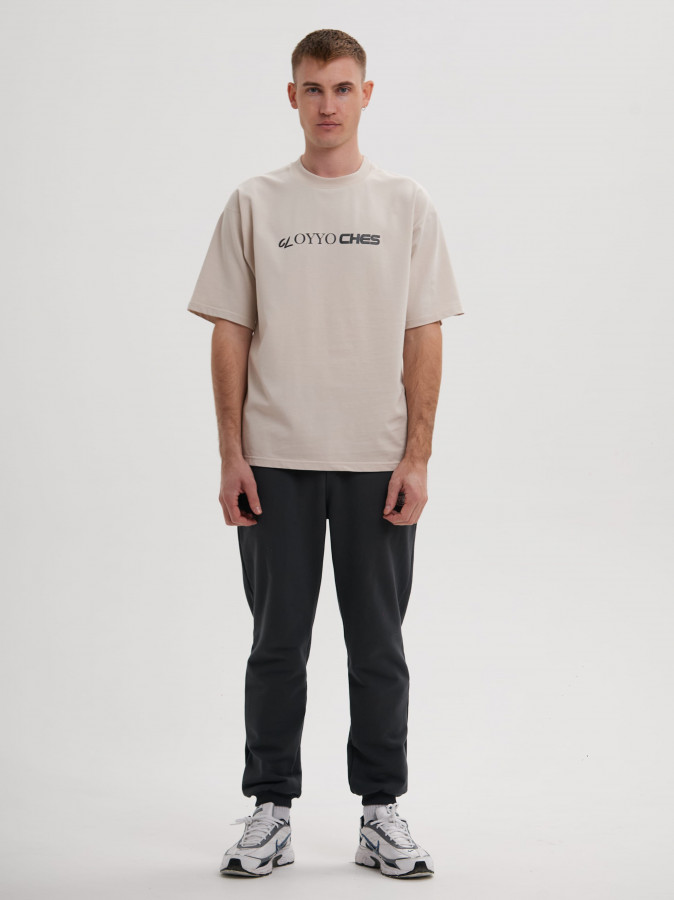 Футболка OYYO CLOTHES бежевая S