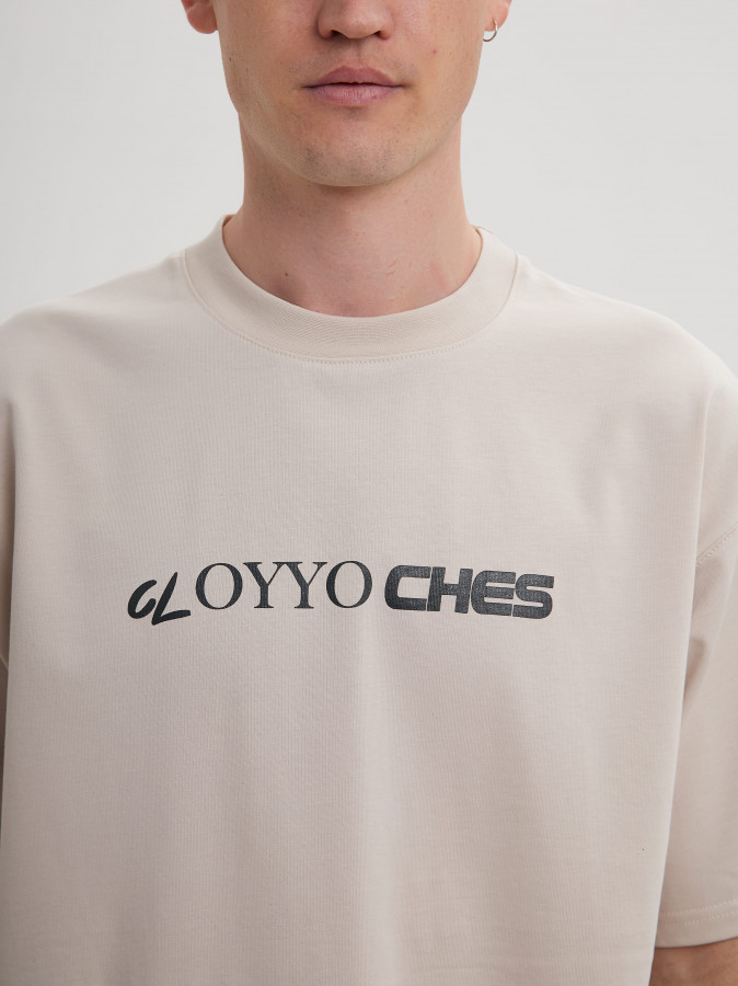 Футболка OYYO CLOTHES бежевая S