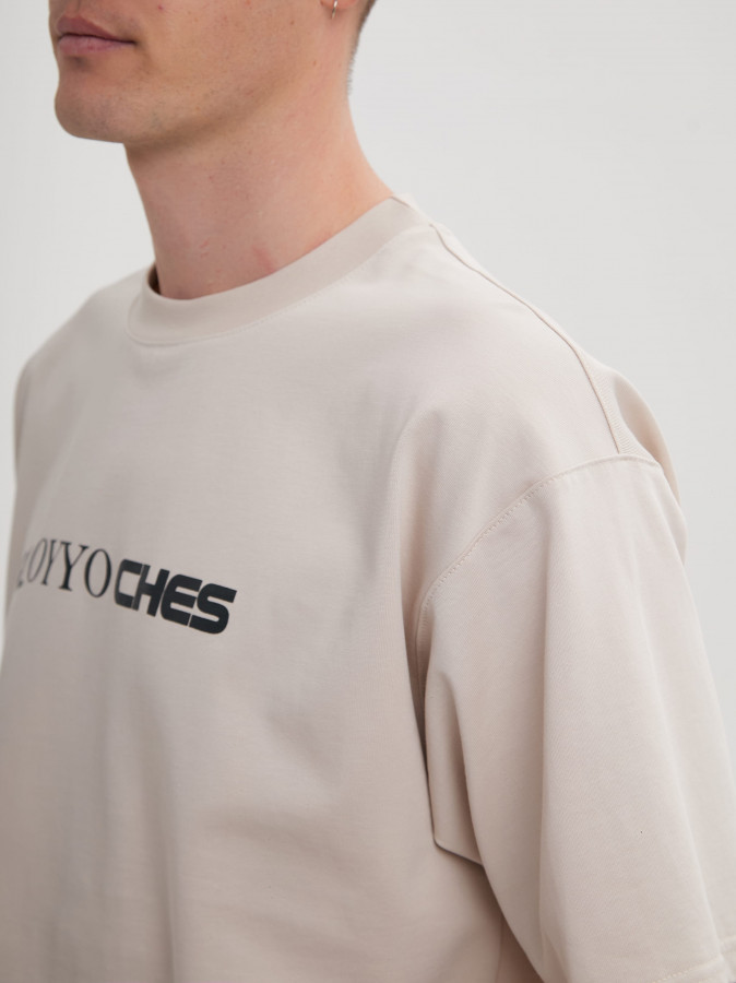 Футболка OYYO CLOTHES бежевая S