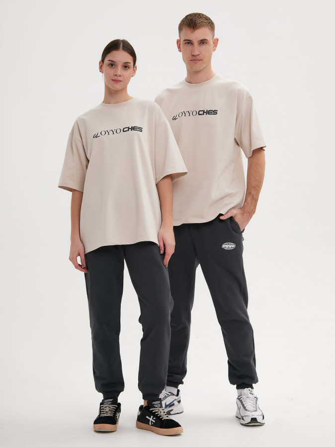 Футболка OYYO CLOTHES бежевая S