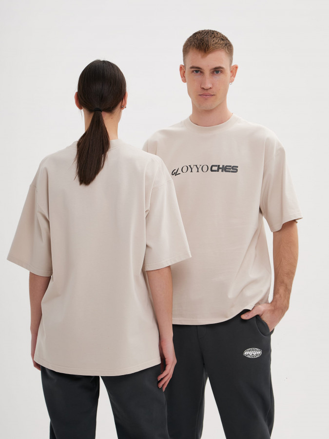 Футболка OYYO CLOTHES бежевая S