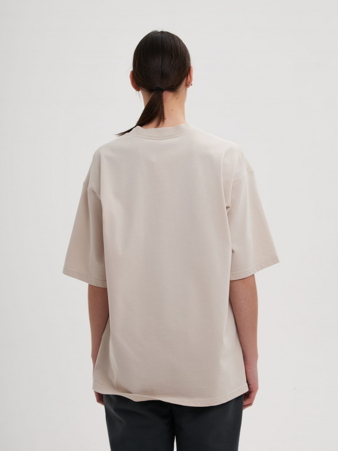Футболка OYYO CLOTHES бежевая S