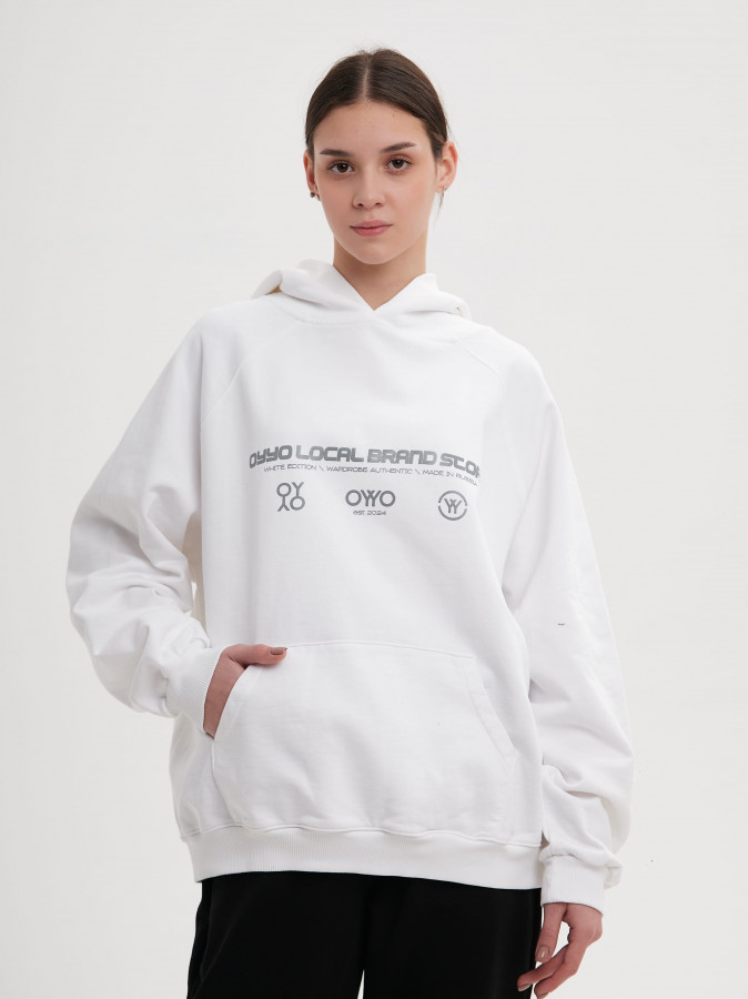 Худи OYYO LOCAL белый (S)