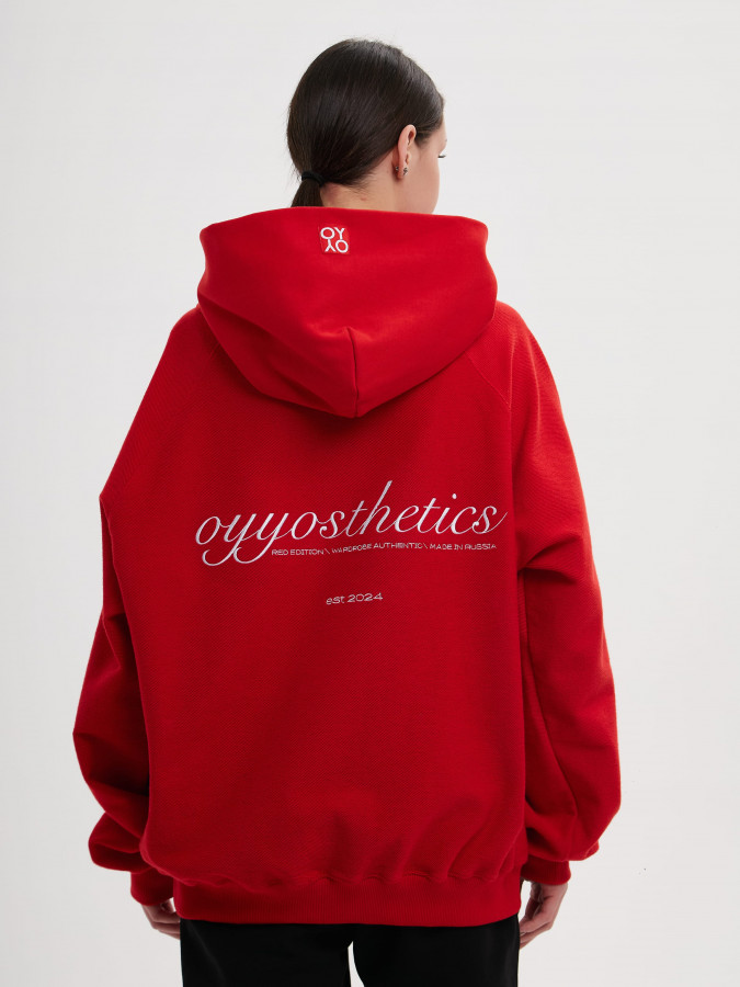 Худи красный OYYOSTHETICS REVERSE (M)